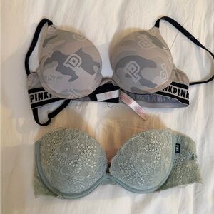 Victoria's Secret PINK Camo and Lace Bras